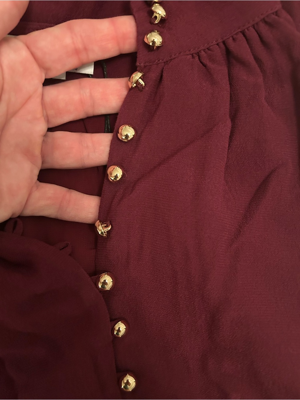 Greylin Sleeveless Button Up Halter Maxi Dress in Burgundy - Picture 8 of 10